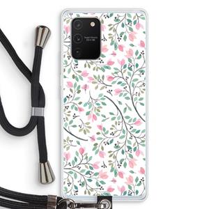 CaseCompany Sierlijke bloemen: Samsung Galaxy S10 Lite Transparant Hoesje met koord