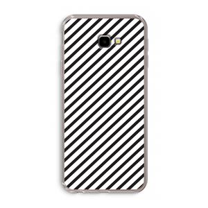 CaseCompany Strepen zwart-wit: Samsung Galaxy J4 Plus Transparant Hoesje