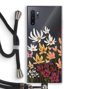 CaseCompany Painted wildflowers: Samsung Galaxy Note 10 Plus Transparant Hoesje met koord