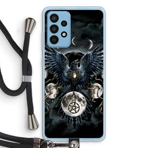 CaseCompany Sinister Wings: Samsung Galaxy A52 Transparant Hoesje met koord