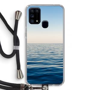 CaseCompany Water horizon: Samsung Galaxy M31 Transparant Hoesje met koord