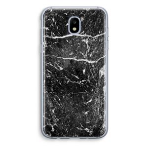 CaseCompany Zwart marmer: Samsung Galaxy J5 (2017) Transparant Hoesje