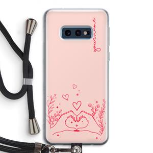 CaseCompany Love is in the air: Samsung Galaxy S10e Transparant Hoesje met koord