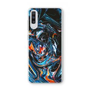 CaseCompany Black Unicorn: Samsung Galaxy A70 Transparant Hoesje