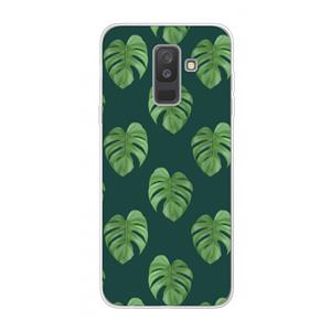 CaseCompany Monstera leaves: Samsung Galaxy A6 Plus (2018) Transparant Hoesje