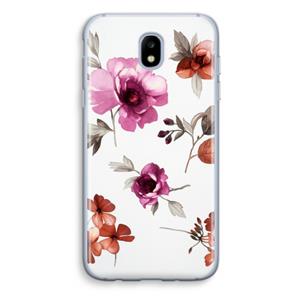 CaseCompany Geschilderde bloemen: Samsung Galaxy J5 (2017) Transparant Hoesje