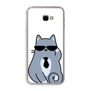 CaseCompany Cool cat: Samsung Galaxy J4 Plus Transparant Hoesje