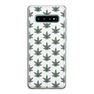 CaseCompany Weed: Samsung Galaxy S10 Plus Transparant Hoesje