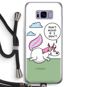 CaseCompany Unicorn: Samsung Galaxy S8 Transparant Hoesje met koord