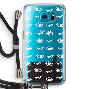 CaseCompany Eye pattern #3: Samsung Galaxy S6 Transparant Hoesje met koord