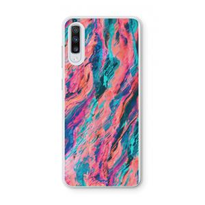 CaseCompany Electric Times: Samsung Galaxy A70 Transparant Hoesje