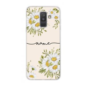 CaseCompany Daisies: Samsung Galaxy A6 Plus (2018) Transparant Hoesje