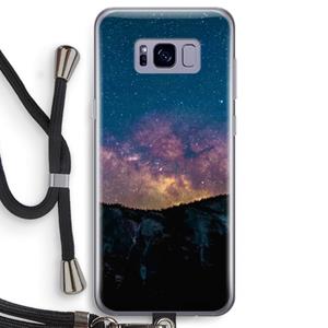 CaseCompany Travel to space: Samsung Galaxy S8 Transparant Hoesje met koord