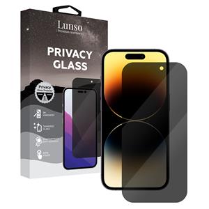 Lunso iPhone 14 Pro - Privacy Glass - Gehard beschermglas