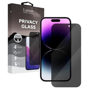 Lunso iPhone 14 Pro Max - Privacy Glass - Gehard beschermglas