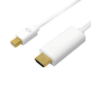 LogiLink CV0125 DisplayPort kabel 5 m Mini DisplayPort HDMI Wit