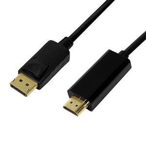LogiLink DisplayPort 1.2 - HDMI 1.4 Anschlusskabel, 1,0 m