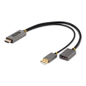 StarTech.com 1ft (30cm) HDMI to DisplayPort Adapter, Active 4K 60Hz HDMI Source to DP Monitor Adapter Cable, USB Bus Powered, HDMI 2.0 to DisplayPort Converter for Laptops/PC - Supports HDR and Ultraw