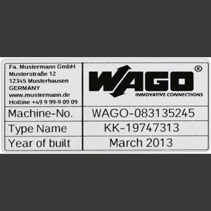 WAGO 210-804 Etiketten für Thermotransferdrucker Beschriftungsfläche: 99 x 44mm Silber Anzahl Mark