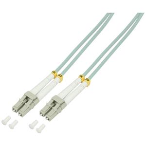 LogiLink FP3LC15 Glasvezel Optische vezel Aansluitkabel [1x LC-stekker - 1x LC-stekker] 50/125 µ Multimode OM3 15.00 m