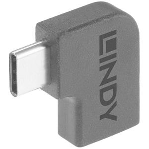 Lindy - USB-Adapter - USB-C (W) zu USB-C (M) gewinkelt - USB 3.2 Gen 2 - Schwarz