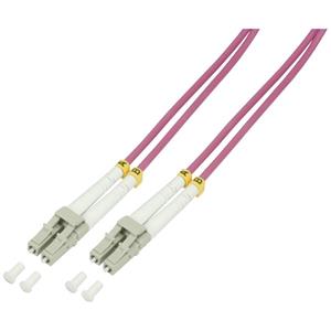 LogiLink FP4LC20 Glasvezel Optische vezel Aansluitkabel [1x LC-stekker - 1x LC-stekker] 50/125 µ Multimode OM4 20.00 m