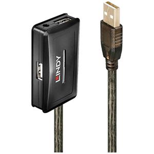 LINDY USB-kabel USB 2.0 USB-A stekker, USB-A bus, USB-A bus, USB-A bus, USB-A bus 10 m Grijs 42635