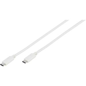 Vivanco USB-kabel USB 3.2 Gen1 (USB 3.0 / USB 3.1 Gen1) USB-C stekker, USB-C stekker 1.00 m Wit 39641