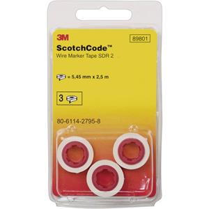 3M Scotchcode kabelmarkeerder-navulrollen 80-6114-2797-4 Wit, Geel 