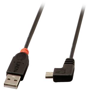 Lindy - USB-Kabel - USB (M) zu Mini-USB, Typ B (M) - USB 2.0 - 50 cm - 90° Stecker, geformt