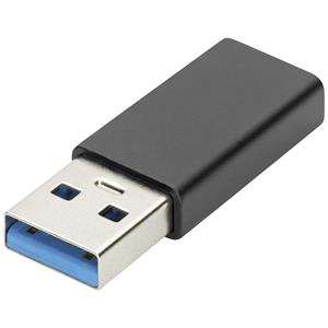 Digitus USB 2.0 Adapter [1x USB, USB-A 2.0 stekker, USB 3.2 Gen 1 stekker A (USB 3.0) - 1x USB 3.2 Gen 1 bus C (USB 3.0), USB-C bus] DIGITUS