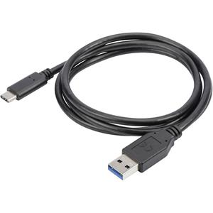 Digitus USB-kabel USB 2.0 USB-C stekker, USB-A stekker 1.00 m Zwart Afgeschermd, Afgeschermd (dubbel) AK-880903-010-S