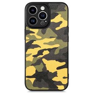 Camouflage Series iPhone 14 Pro Hybrid Case - Geel