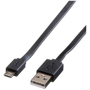 Roline USB-kabel USB 2.0 USB-A stekker, USB-micro-B stekker 1.00 m Zwart Onafgeschermd, TPE-mantel 11.02.8760