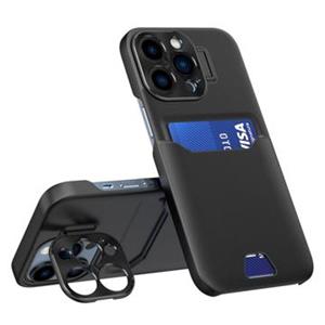 CamStand iPhone 14 Pro Cover met Creditcardvak - Zwart