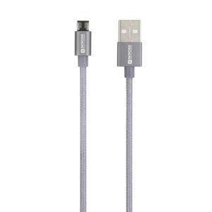 Skross USB-Kabel USB 2.0 USB-A Stecker 1.20m Space Grau Rund, Flexibel, Stoff-Ummantelung SKCA0010A-