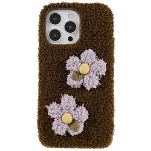 Fluffy Flower Serie iPhone 14 Pro TPU Case - Bruin