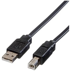 Roline USB-Kabel USB 2.0 USB-A Stecker, USB-B Stecker 0.80m Schwarz Ungeschirmt 11.02.8867