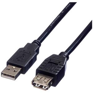 Roline USB-Kabel USB 2.0 USB-A Stecker, USB-A Buchse 0.80m Schwarz Geschirmt 11.02.8947