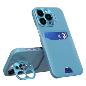 CamStand iPhone 14 Pro Cover met Creditcardvak - Lichtblauw