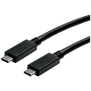 Roline USB-kabel USB 3.2 Gen2 (USB 3.1 Gen2) USB-C stekker 0.50 m Zwart Afgeschermd 11.02.9052