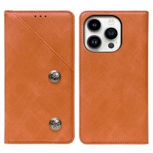 Idewei iPhone 14 Pro Retro Wallet Case - Bruin