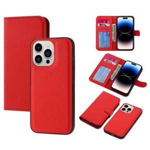iPhone 14 Pro Afneembare Wallet Case - Rood