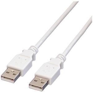 Value USB-kabel USB 2.0 USB-A stekker 0.80 m Wit Afgeschermd 11.99.8909
