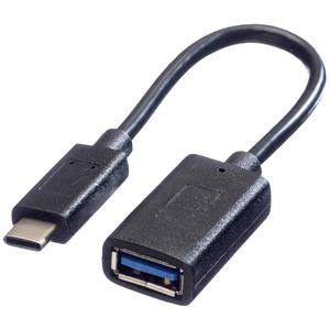 Value USB-Kabel USB 3.2 Gen1 (USB 3.0 / USB 3.1 Gen1) USB-C™ Stecker, USB-A Buchse 0.15m Schwarz 1