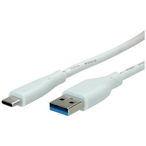 Value USB-kabel USB 3.2 Gen1 (USB 3.0 / USB 3.1 Gen1) USB-A stekker, USB-C stekker 2 m Wit Afgeschermd 11.99.9035