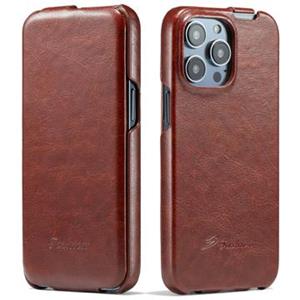 Fashion iPhone 14 Pro Vertical Flip Case - Bruin