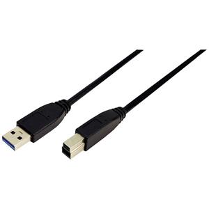 LogiLink USB-Kabel USB 3.2 Gen1 (USB 3.0 / USB 3.1 Gen1) USB-A Stecker, USB-B Stecker 1.00m Schwarz
