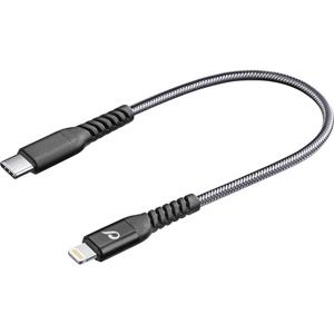Cellularline USB-Kabel USB 2.0 USB-C™ Stecker, Apple Lightning Stecker 0.15m Schwarz TETRACABC2LMF