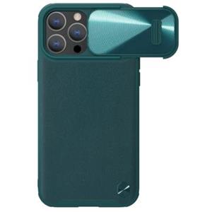 Nillkin CamShield S iPhone 14 Pro Leren Gecoate Case - Groen